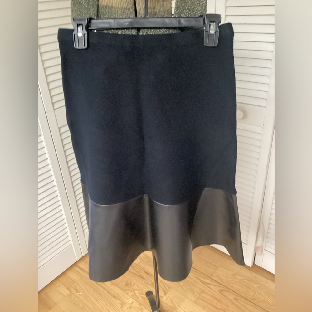 Black and Vinyl maxi skirt